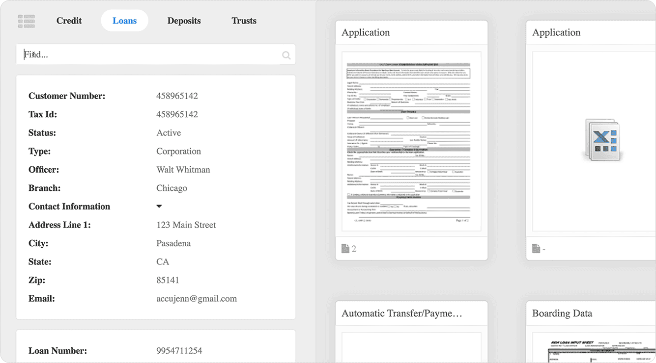 Demo that shows how to search for loan documents in AccuAccount
